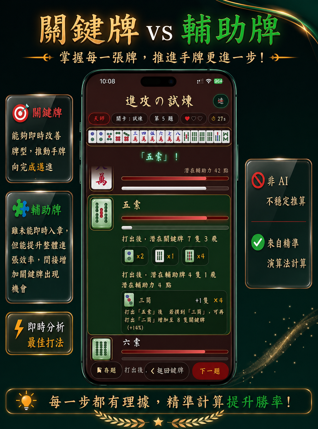 關鍵牌 vs 輔助牌